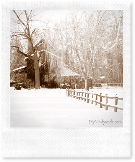 winter farm house