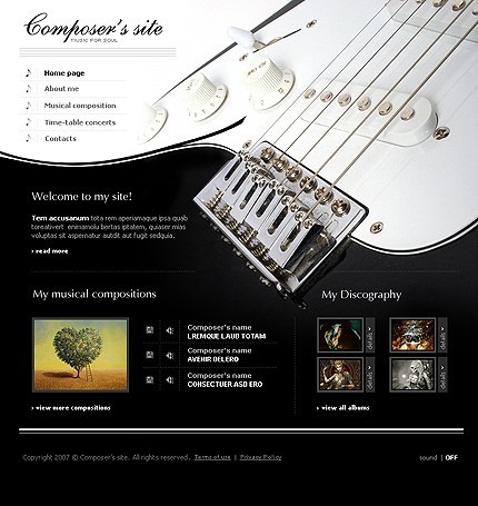Template Monster 12730 Composer's Site