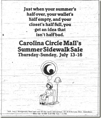 Sidewalk Sale July 1989