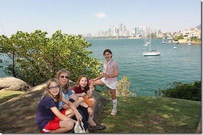 Laura, Heather, Elena, Sophie at Cremorne Point, Sydney