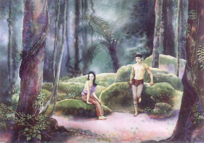 รูปภาพ ศิลปะ ภาพเขียน ภาพวาดลายเส้นสวยๆของ อ.จักรพันธุ์ โปษยกฤต