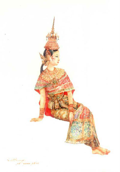 รูปภาพ ศิลปะ ภาพเขียน ภาพวาดลายเส้นสวยๆของ อ.จักรพันธุ์ โปษยกฤต
