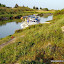 Canal Rhone a Sete, Camargue - bank-side mooring by the Etang de Mauguio