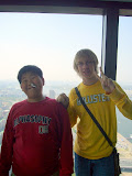 Keisuke had a nose bleed. We were on the 52nd story.