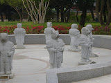Stone statues corresponding to the Chinese calender.