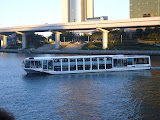 We took a boat ride in Tokyo