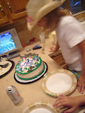 Melissa blowing out the candles. I think.