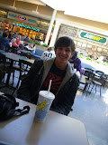 Mark and I at the foodcourt in the Rochester mall.