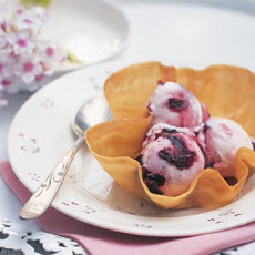 Cherry Sherbet in Tuile Bowls