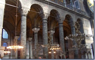 Impresionantes Columnas Bizantinas de Santa Sofia, de mármol verde traídas desde África