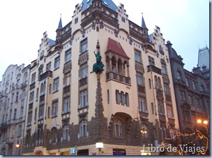 Edificio en las nuevas construcciones de Art-Noveau del Barrio Josefov