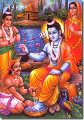 Lord Rama greeted by Guha