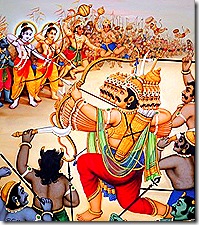 Rama and His army battling Ravana