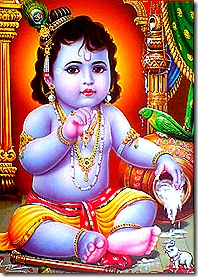 Lord Krishna eating butter