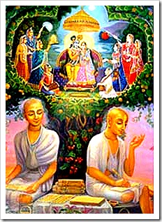 Rupa and Sanatana Gosvami writing books