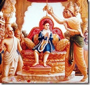 Prahlada being crowned king