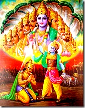 Krishna displaying His universal form