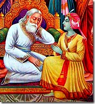 Dashratha grieving over Rama's departure