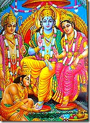 Sita, Rama, Lakshmana, and Hanuman