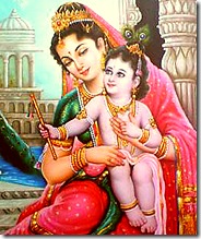 Mother Yashoda and baby Krishna