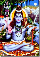 Lord Shiva meditating