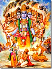 Krishna displaying His universal form