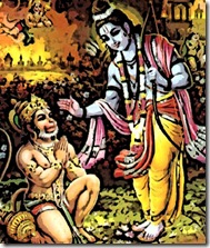 Ram blessing Hanuman