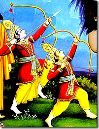 Rama and Lakshmana slaying a demon