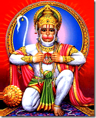 God residing in Hanuman's heart