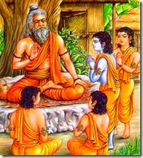 Lord Rama and brothers in Gurukula