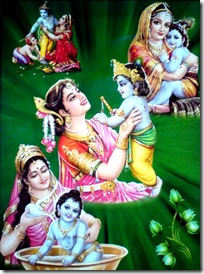 Mother Yashoda loving Krishna