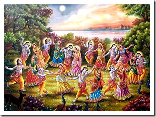 Gopis dancing with Krishna