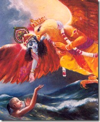 Krishna rescuing the fallen soul