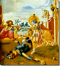 Krishna killing Shalva