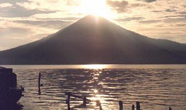 Sunsit in Ranau lake