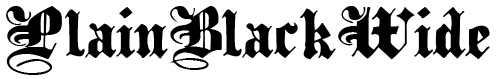 Plain Black Wide Font