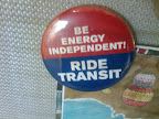 a button that reads 'Be Energy Independent! RIDE TRANSIT'