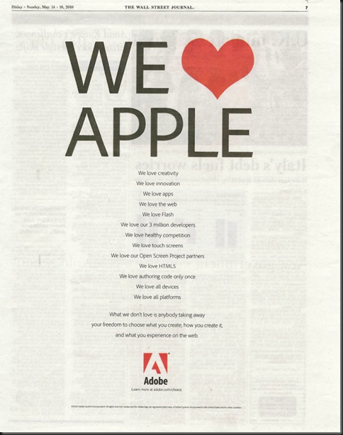 Adobe We love Apple