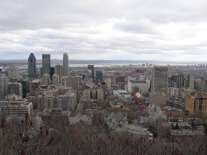 Montréal vue du belvédère du parc Mont-Royal