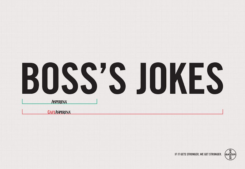 Aspirin and Cafiaspirin: Boss’ jokes
