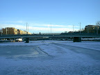 Winter view on river ice