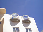 White balconies