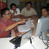 Training staff to use the Supply Chain Management Database (I was actually there to do some work)