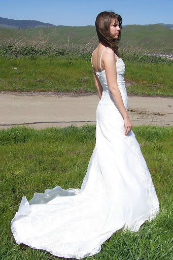 Jim Hjelm ivory wedding gown