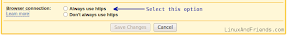 Enable - Always use https option in the General tab.