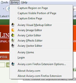 You get more options in the Aviary drop down menu in Firefox.