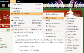 Personas Addon Options in Firefox Personas Addon Options in Firefox
