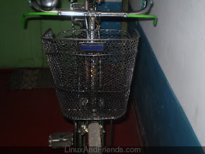 Bicycle basket front view