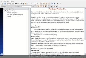 TuxCards interface