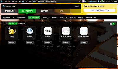 Jolicloud web interface Jolicloud Web Interface